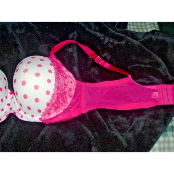 Fashion Bug Pink White Lace Full Figured Bra 44D Plus Size Intamate Apparel - Picture 8 of 11